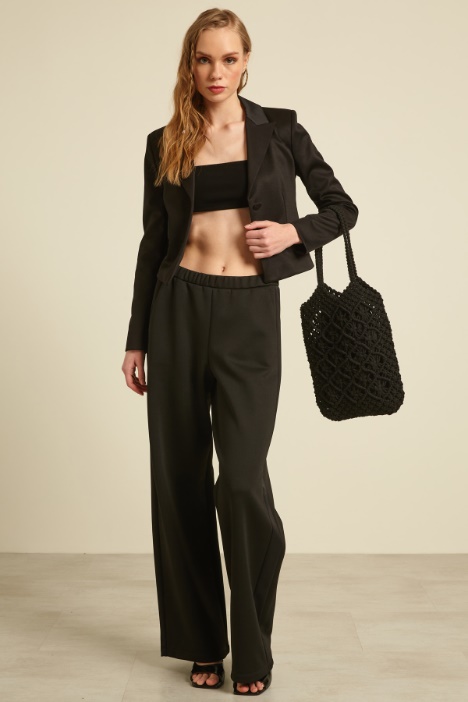 Crop blazer in jersey  Fashion Market