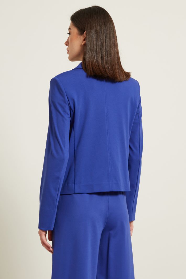 Blazer cropped in jersey Fashion Market