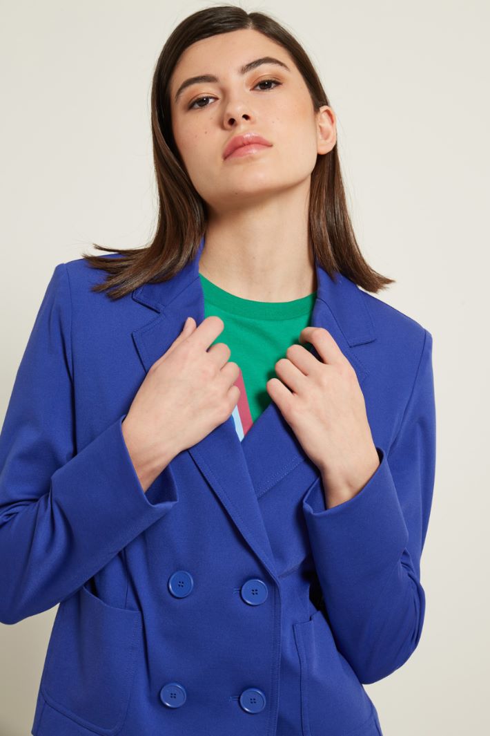 Blazer cropped in jersey Fashion Market
