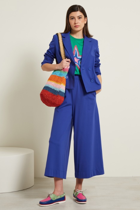 Blazer cropped in jersey Fashion Market