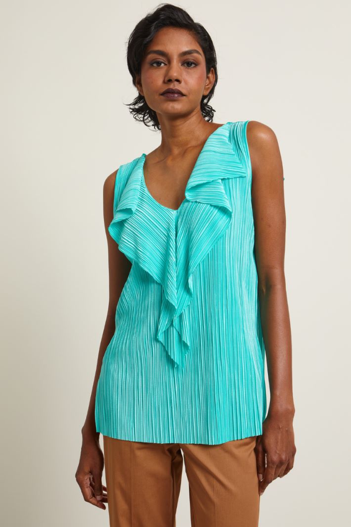 Top in plissé con volant Fashion Market Top in plissé con volant Fashion Market