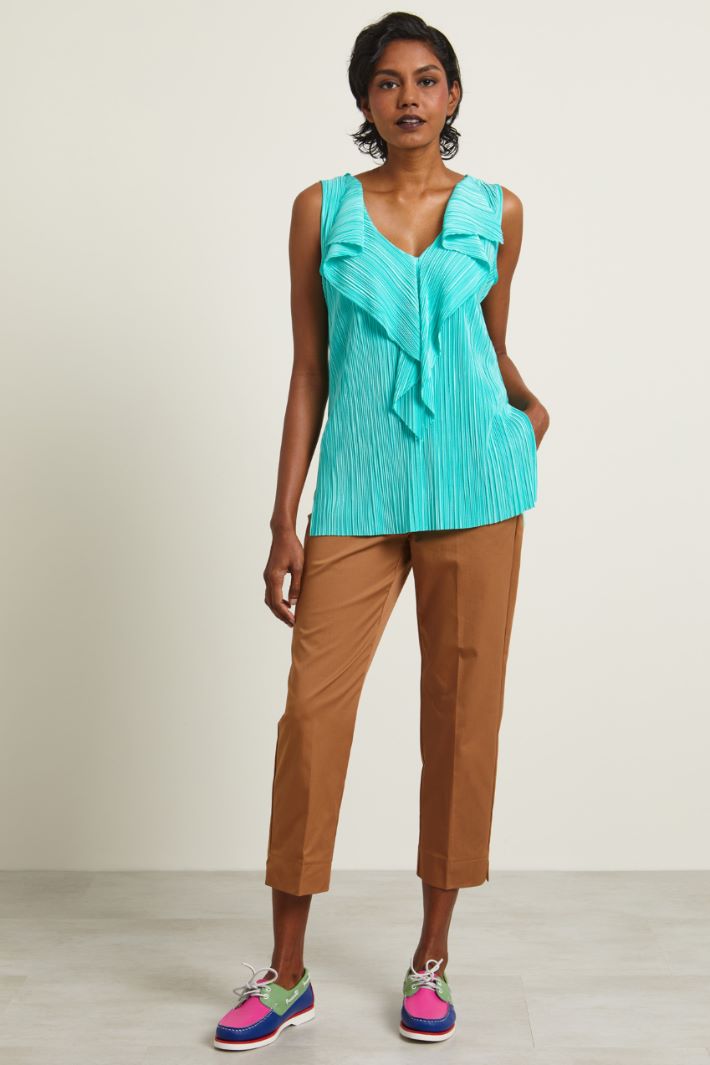 Top in plissé con volant Fashion Market Top in plissé con volant Fashion Market