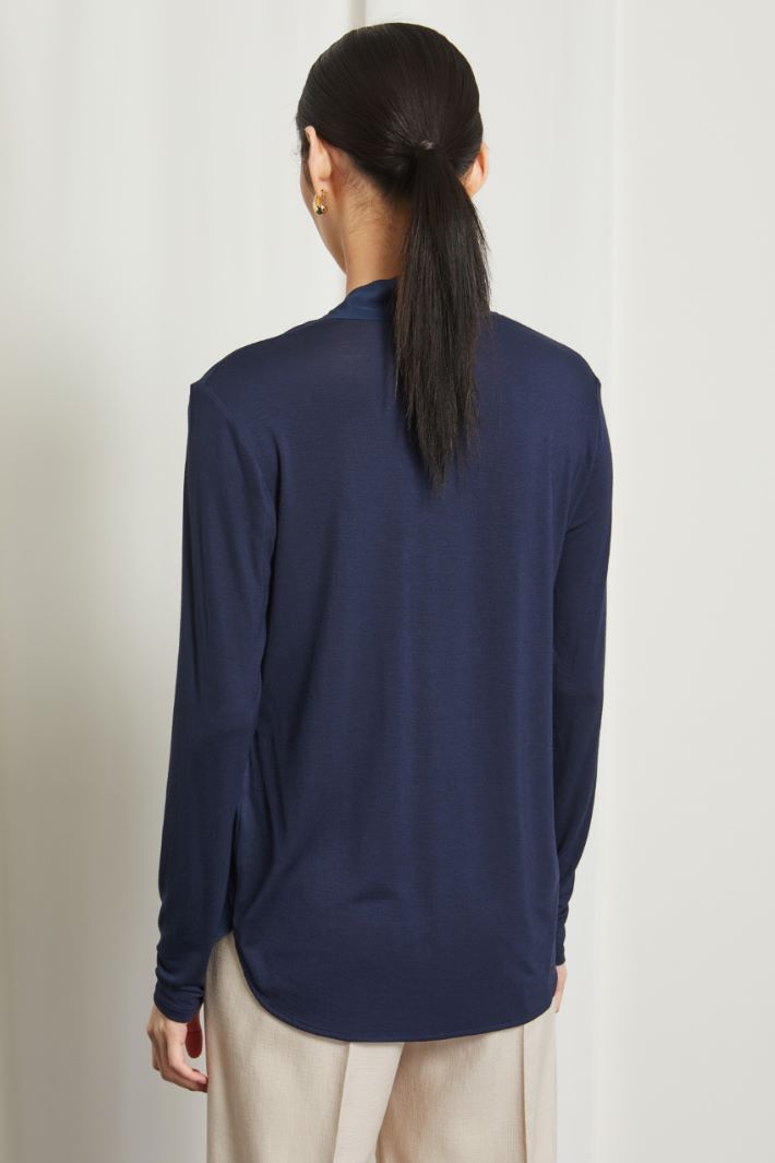 Blusa in jersey e seta Fashion Market Blusa in jersey e seta Fashion Market