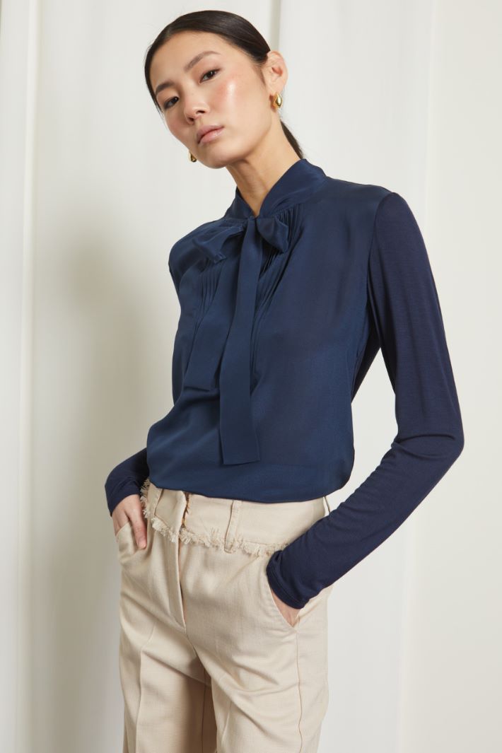 Blusa in jersey e seta Fashion Market Blusa in jersey e seta Fashion Market