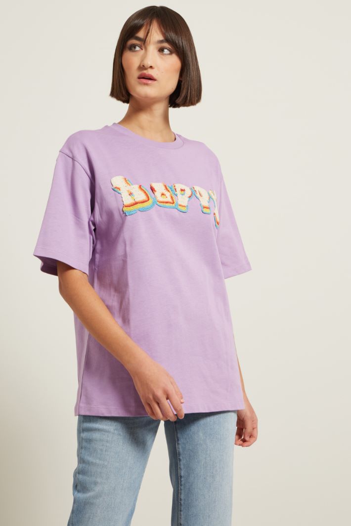 T-shirt con motivo a uncinetto Fashion Market T-shirt con motivo a uncinetto Fashion Market