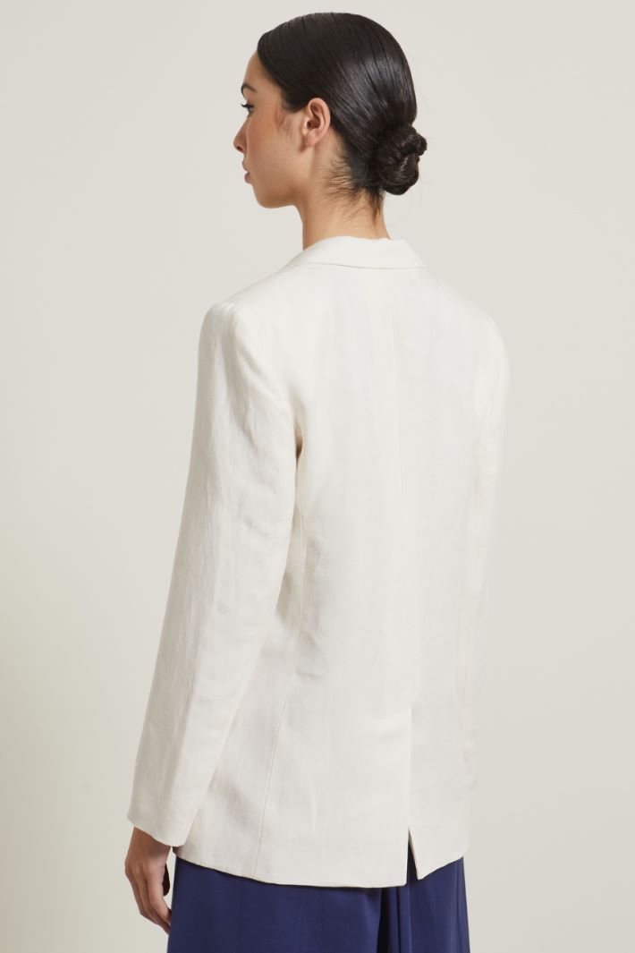 Blazer in lino fiammato Fashion Market