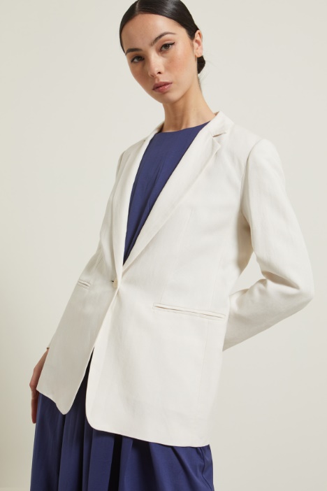 Blazer in lino fiammato Fashion Market