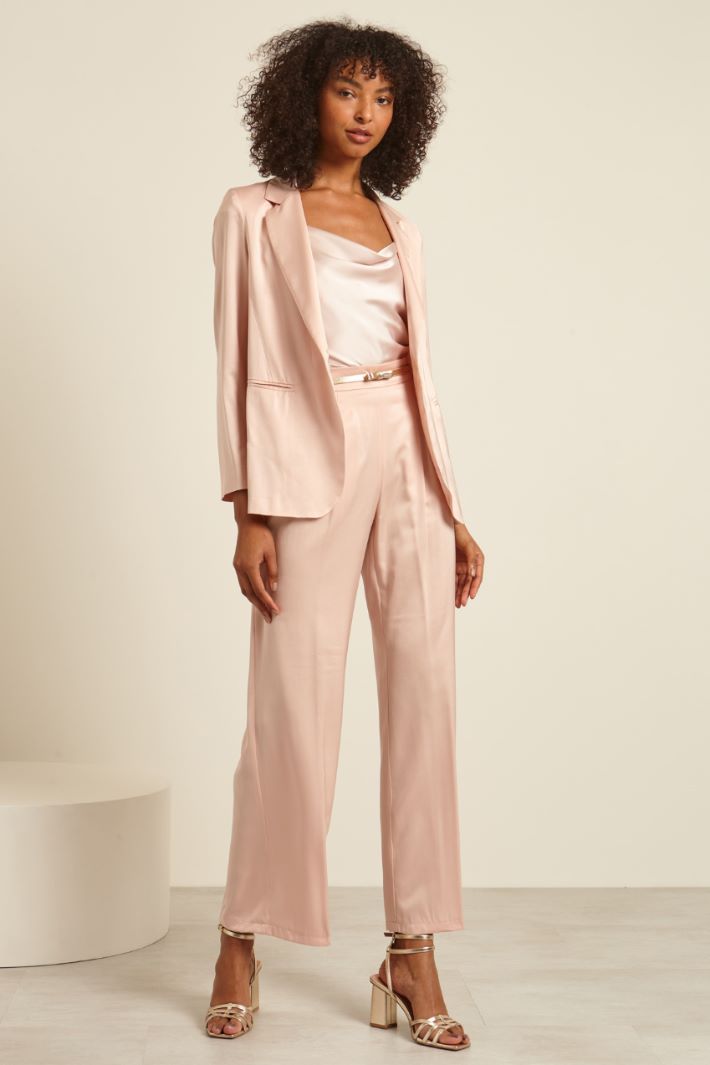 Blazer in raso con cintura Fashion Market