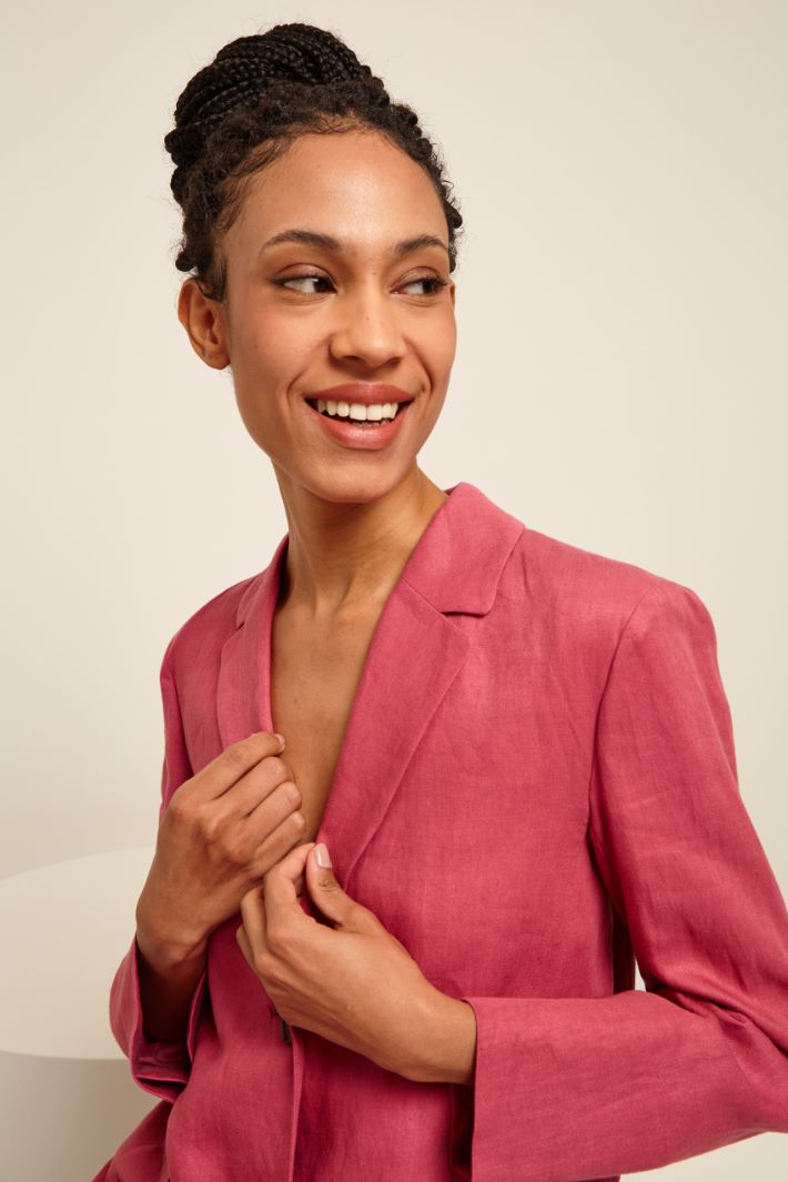 Blazer in tela con rever Fashion Market