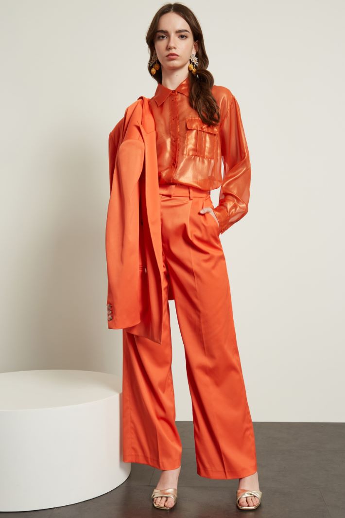 Camicia in georgette laminata Fashion Market