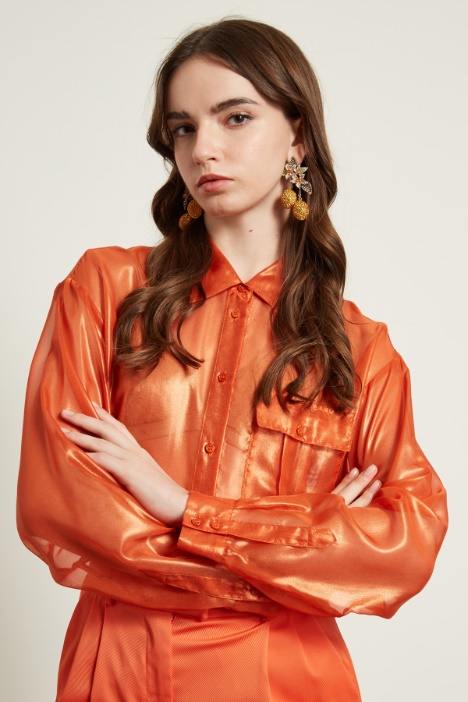 Camicia in georgette laminata Fashion Market