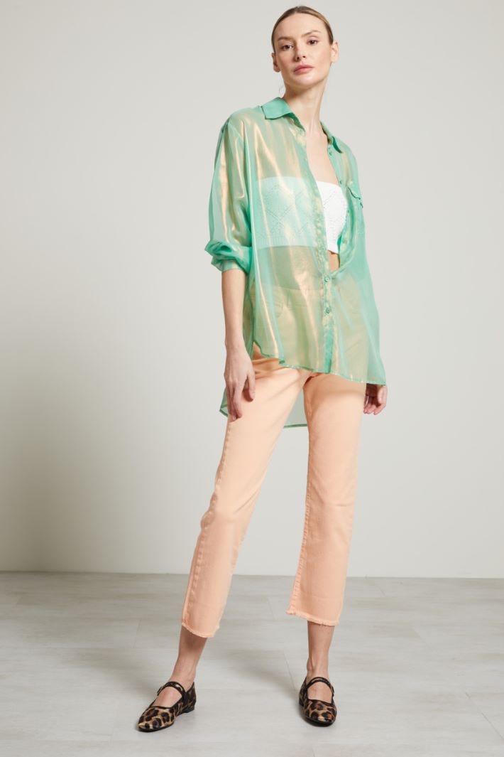 Camicia in georgette laminata Fashion Market