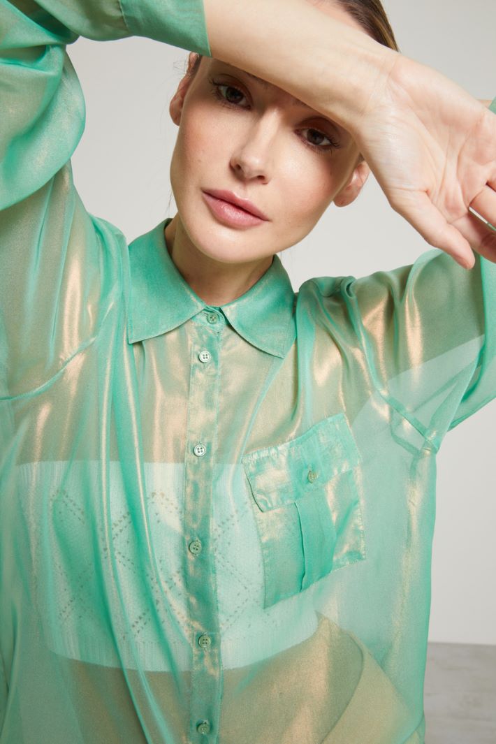 Camicia in georgette laminata Fashion Market