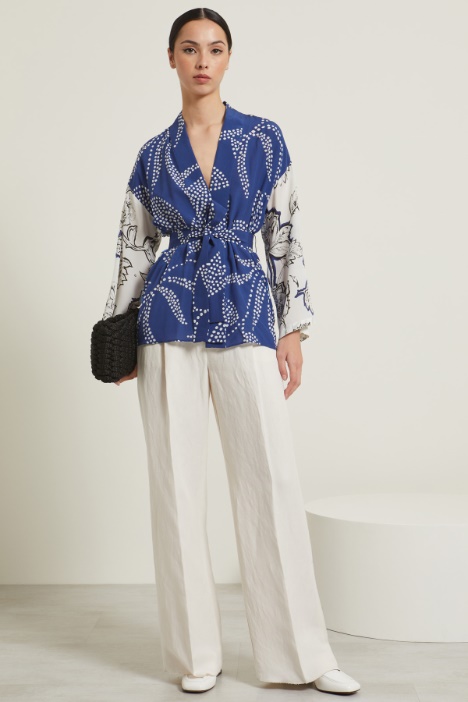 Pantaloni a palazzo in lino Fashion Market