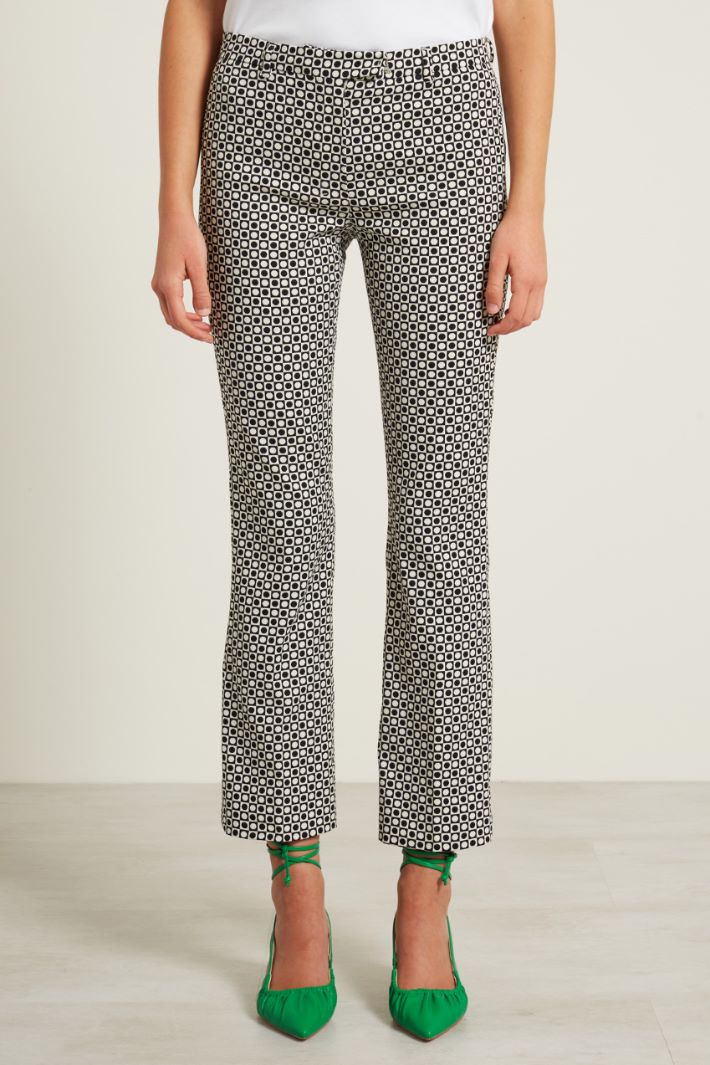 Pantaloni jacquard a trombetta Fashion Market