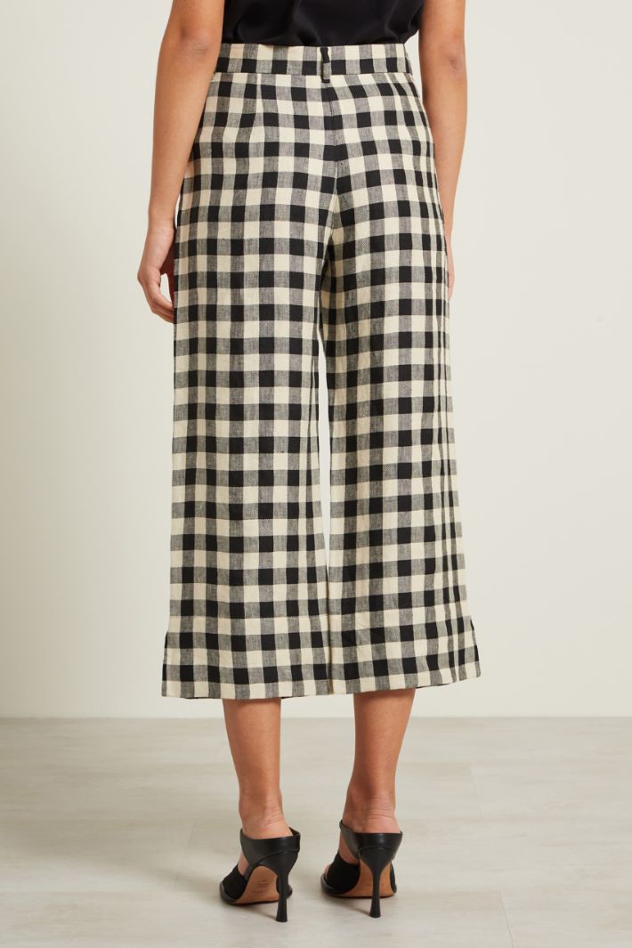 Pantaloni in tela di puro lino Fashion Market