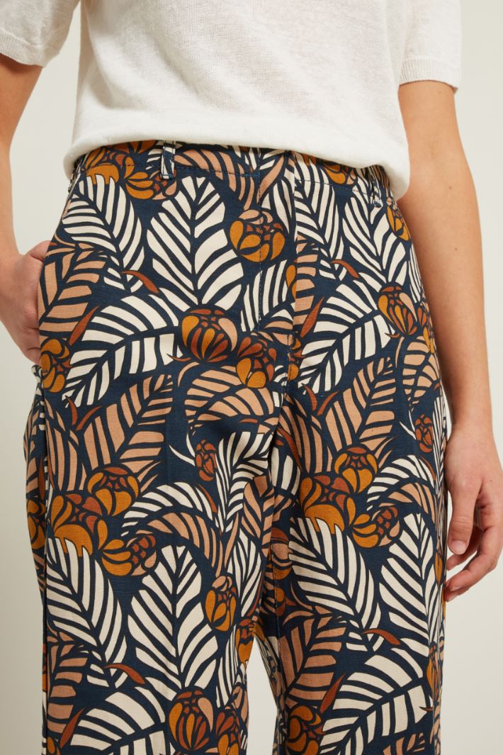 Pantaloni in tela stampata Fashion Market