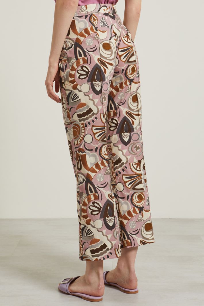 Pantaloni in popeline stampato Fashion Market