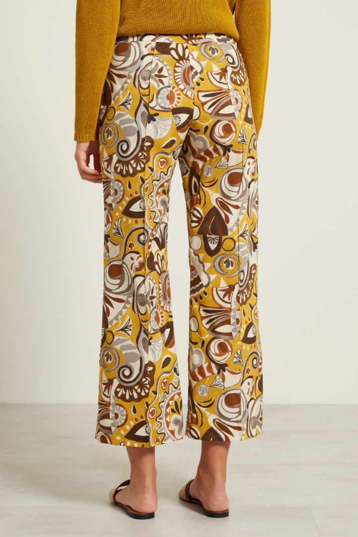 Pantaloni in popeline stampato Fashion Market