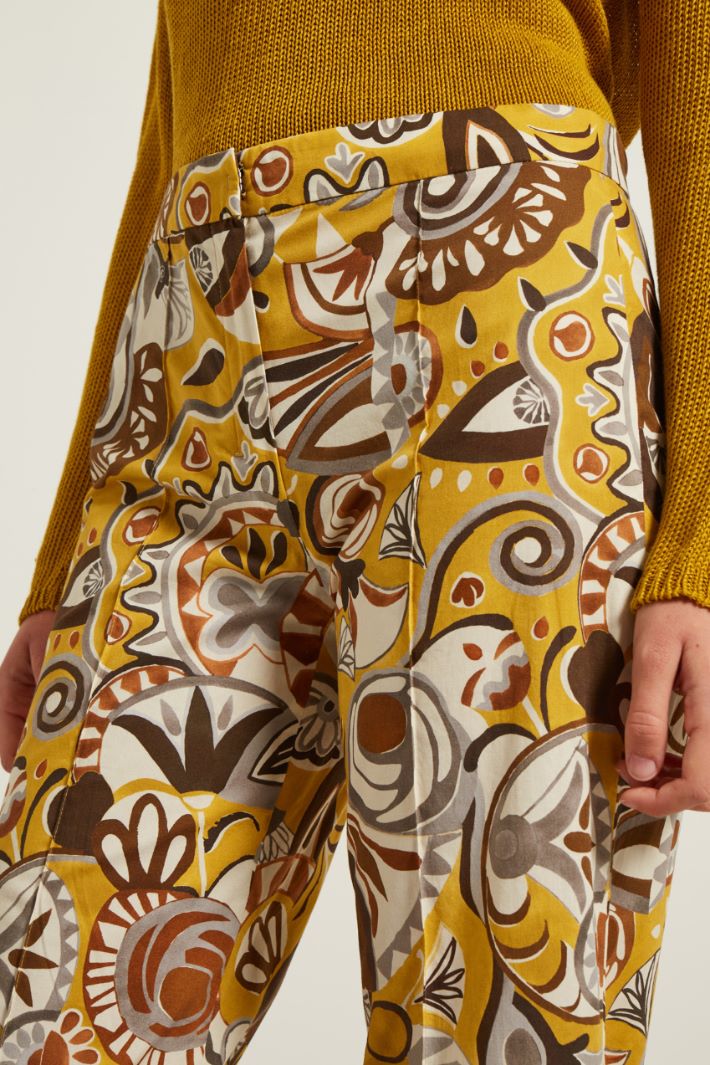 Pantaloni in popeline stampato Fashion Market
