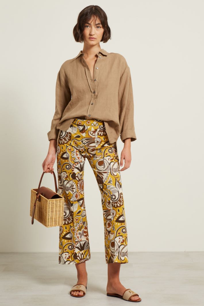 Pantaloni in popeline stampato Fashion Market