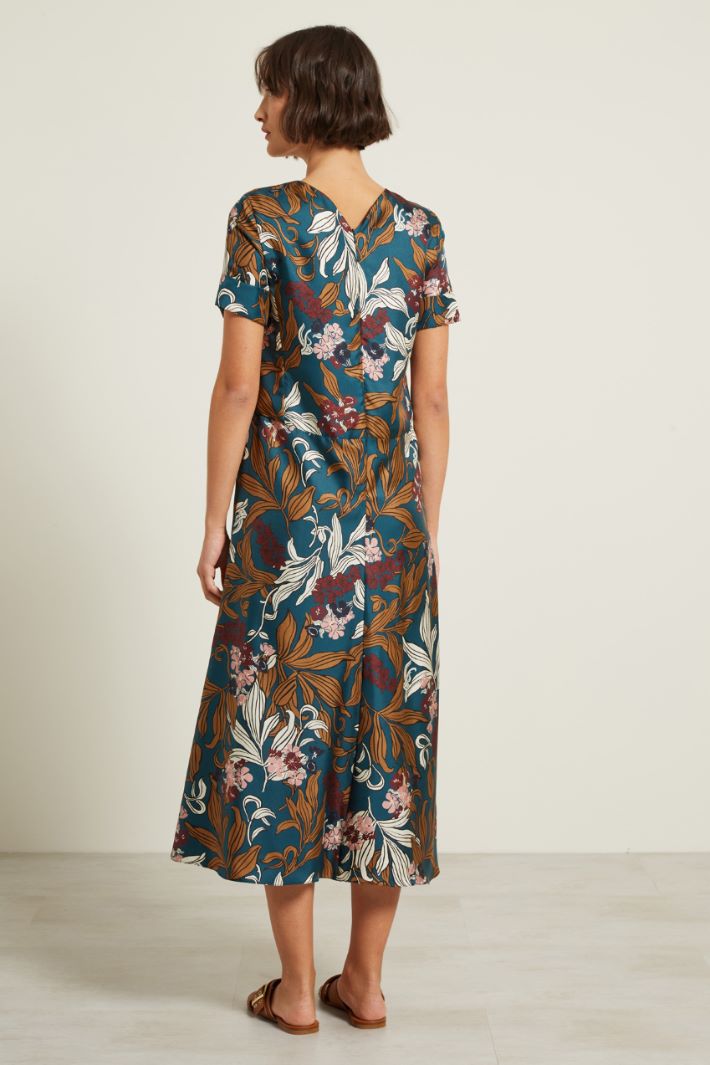 Abito lungo in twill di seta Fashion Market