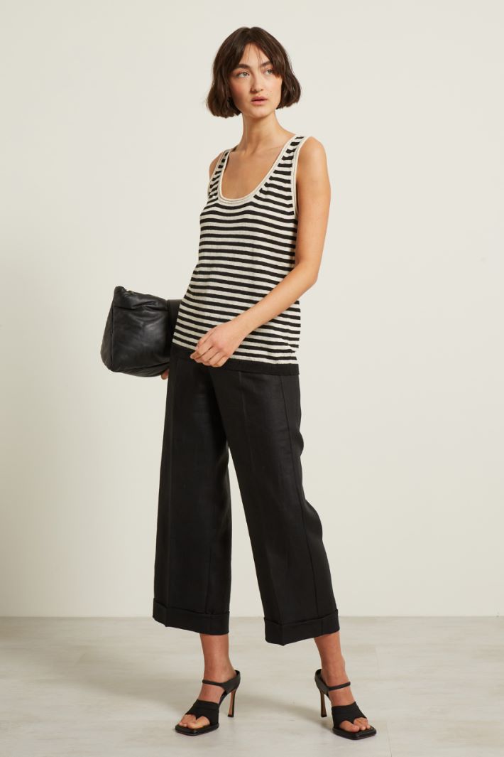 Top in maglia di lino Fashion Market