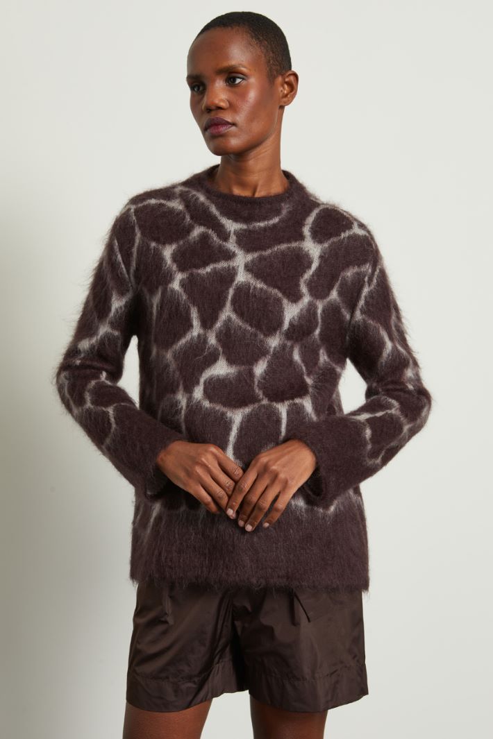 Maglia jacquard in mohair Fashion Market