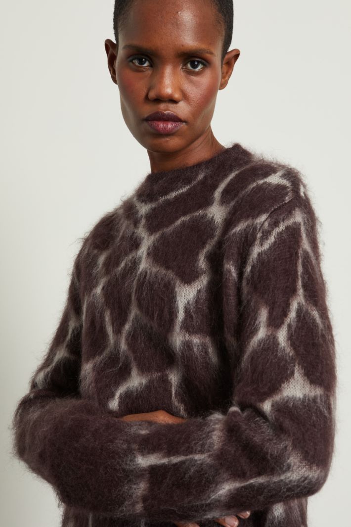 Maglia jacquard in mohair Fashion Market