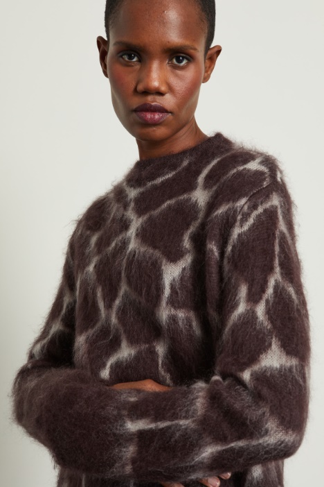 Maglia jacquard in mohair Fashion Market