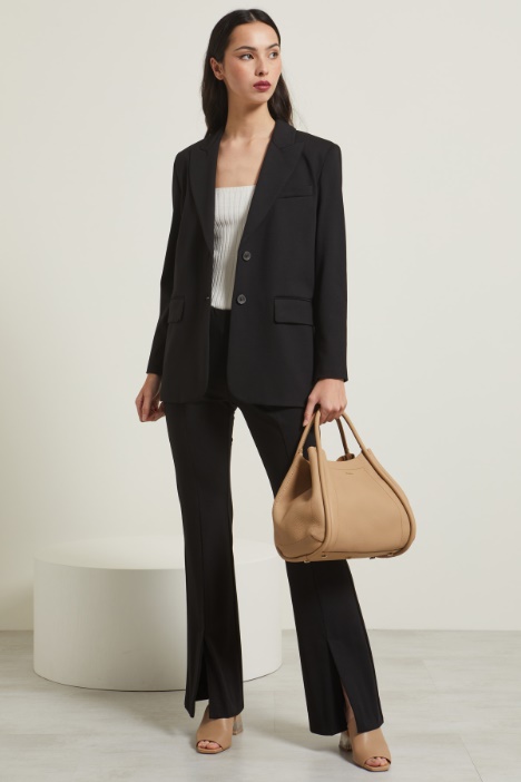 Pantaloni flare con spacchi Fashion Market