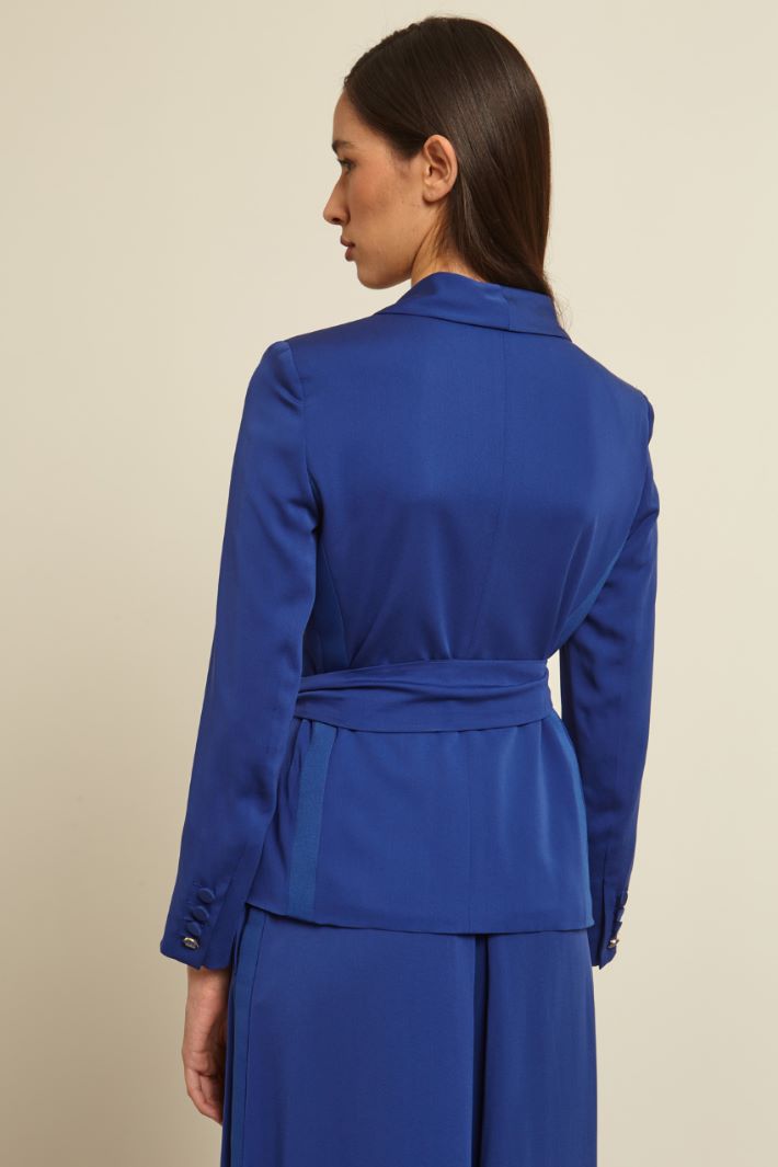 Giacca in seta  - BLU - Fashion Market - 4