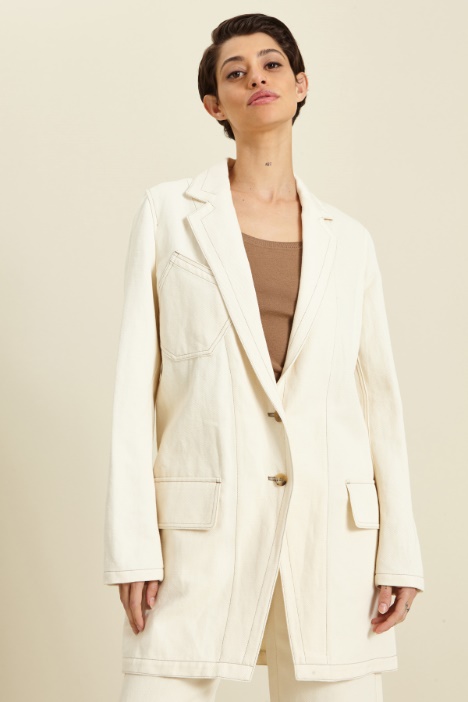 Giacca in cotone e lino Fashion Market