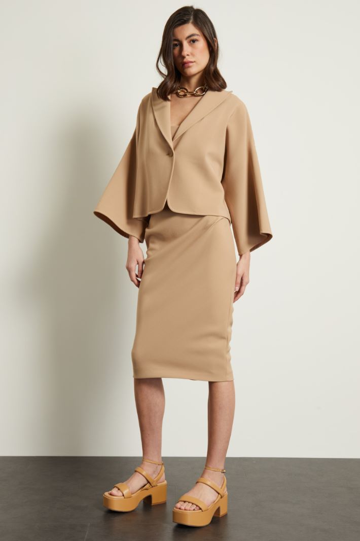 Giacca in crépe di lana - BISCOTTO - Fashion Market