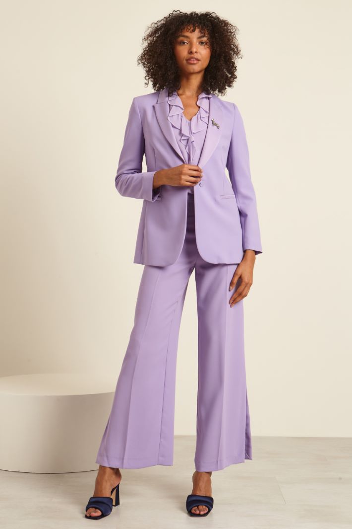 Blazer in enver satin - LAVANDA - Fashion Market