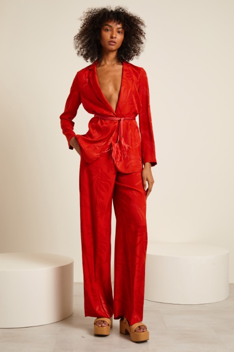 Blazer jacquard con cintura Fashion Market