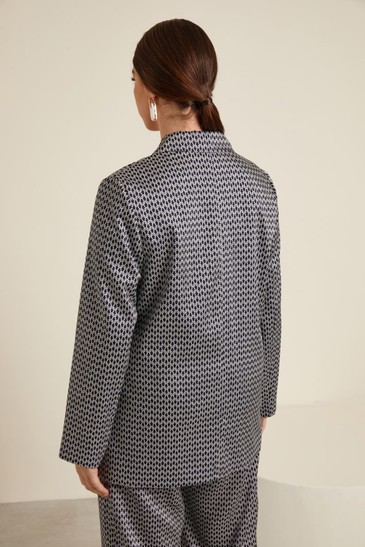 Blazer in twill stampato Fashion Market - 4