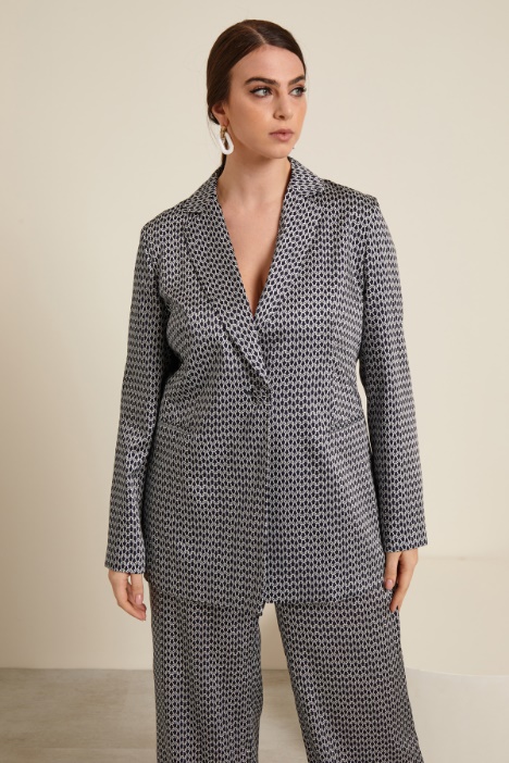 Blazer in twill stampato Fashion Market