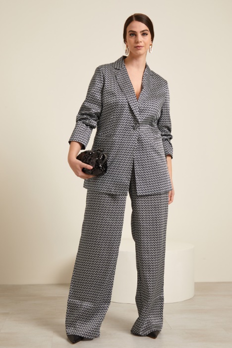 Blazer in twill stampato Fashion Market