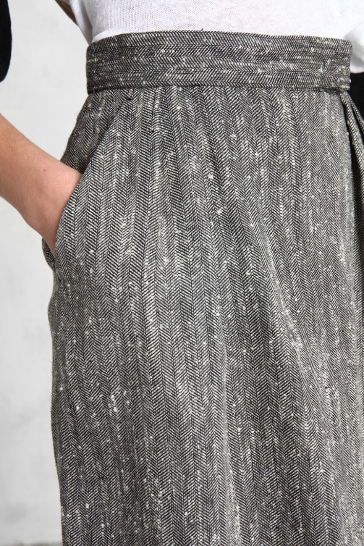 Gonna in tweed di lino e seta Fashion Market - 3