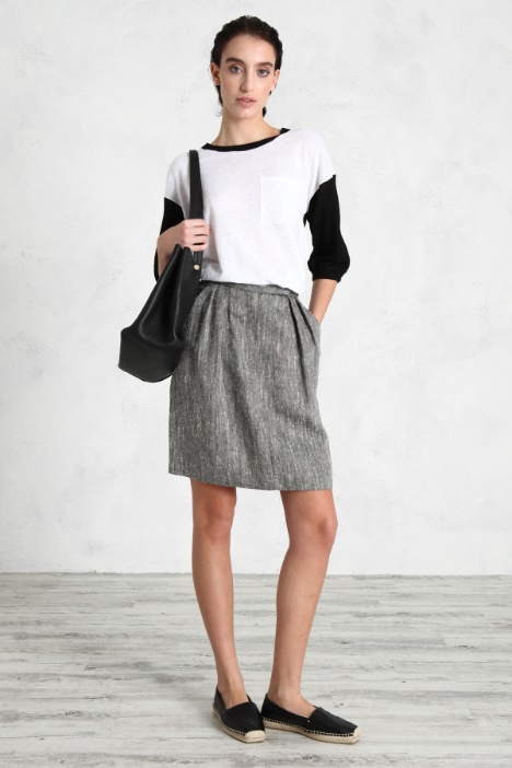 Gonna in tweed di lino e seta Fashion Market