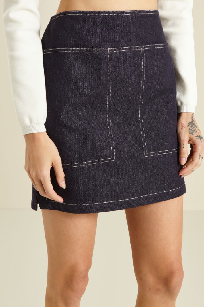 Gonna corta in denim Fashion Market - 2