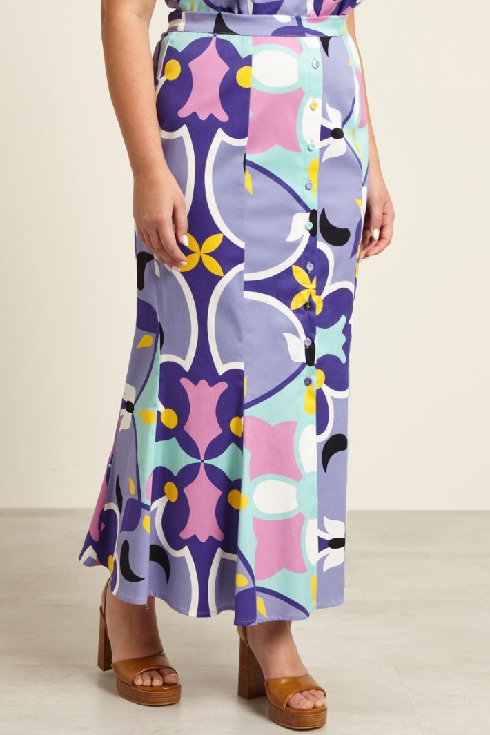 Gonna a sirena stampata Fashion Market - 2