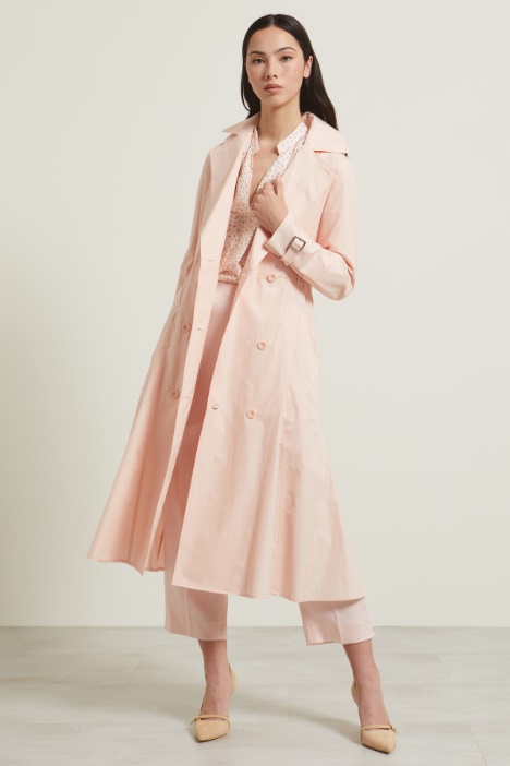 Trench doppiopetto in popeline Fashion Market
