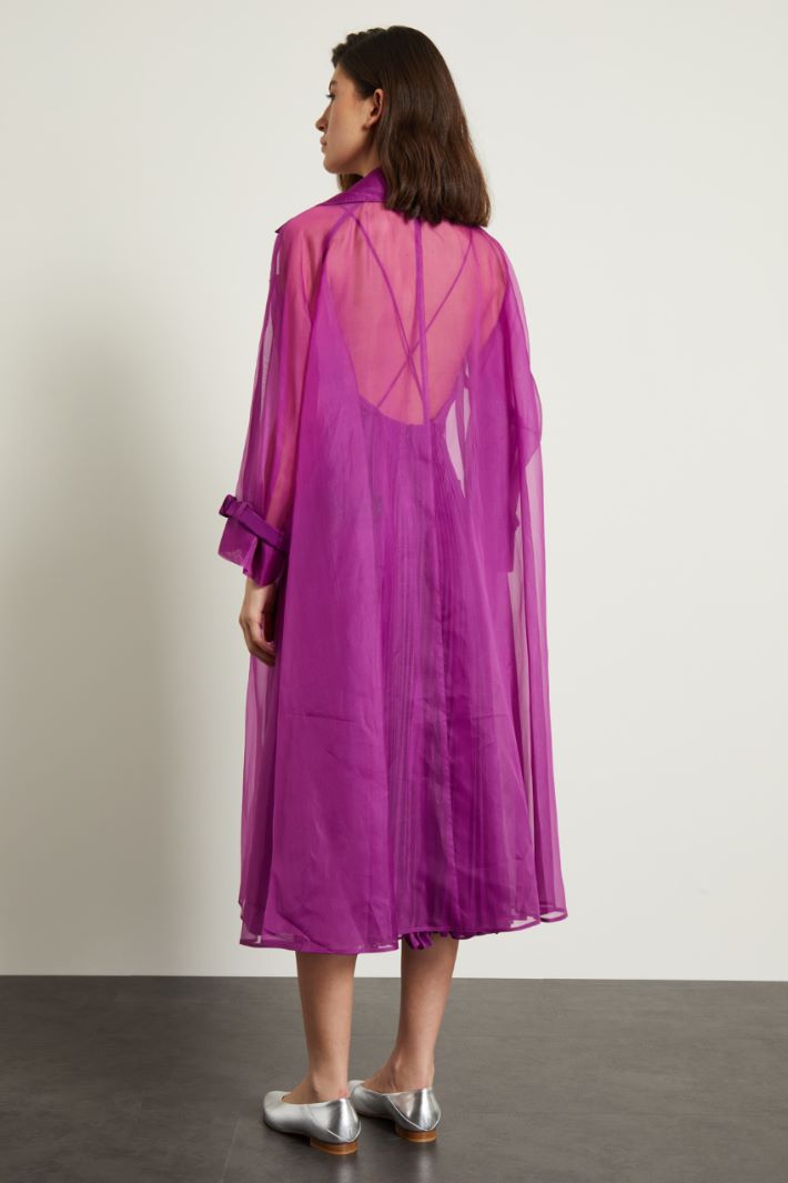 Spolverino lungo in organza - CICLAMINO - Fashion Market - 4