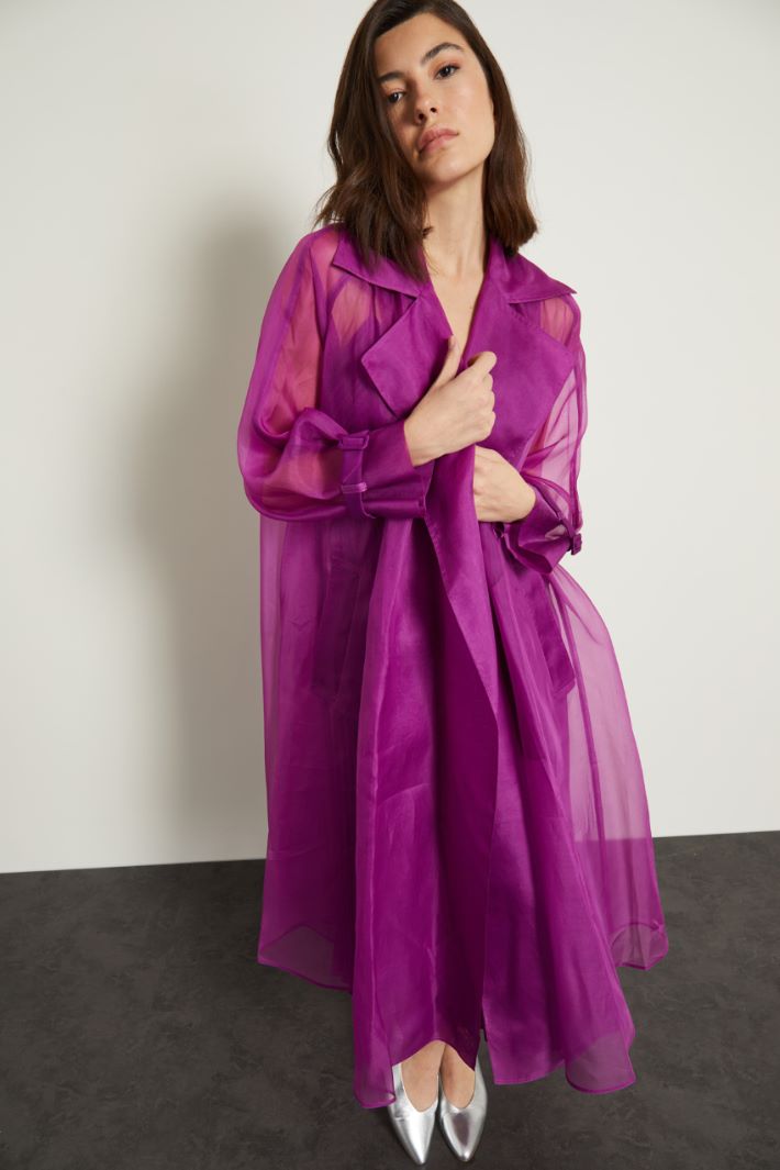 Spolverino lungo in organza - CICLAMINO - Fashion Market - 2