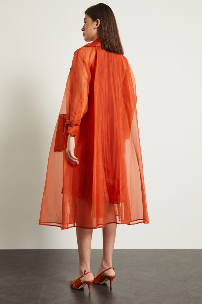 Spolverino lungo in organza - ARANCIONE - Fashion Market - 4