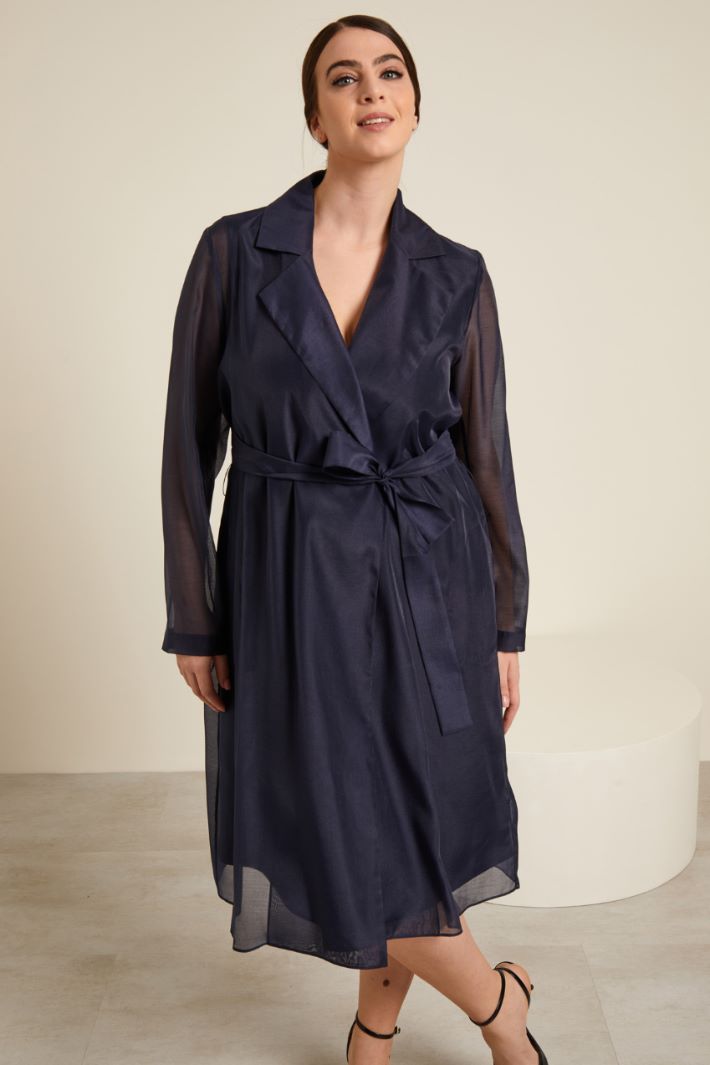 Spolverino in organza - BLU NOTTE - Fashion Market - 3