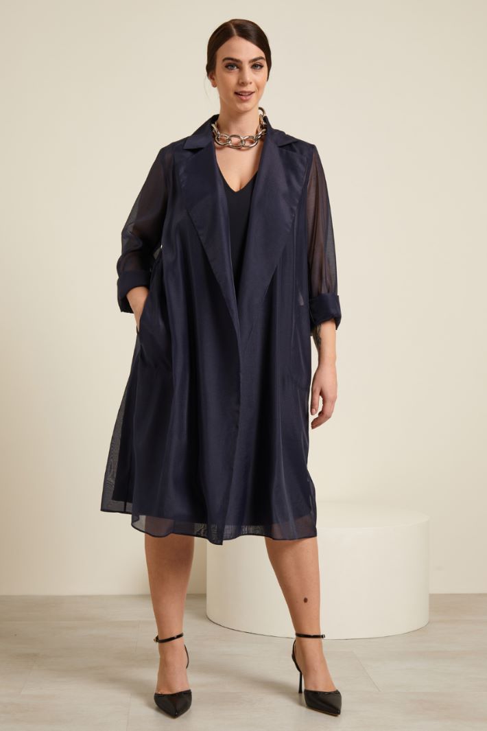 Spolverino in organza - BLU NOTTE - Fashion Market