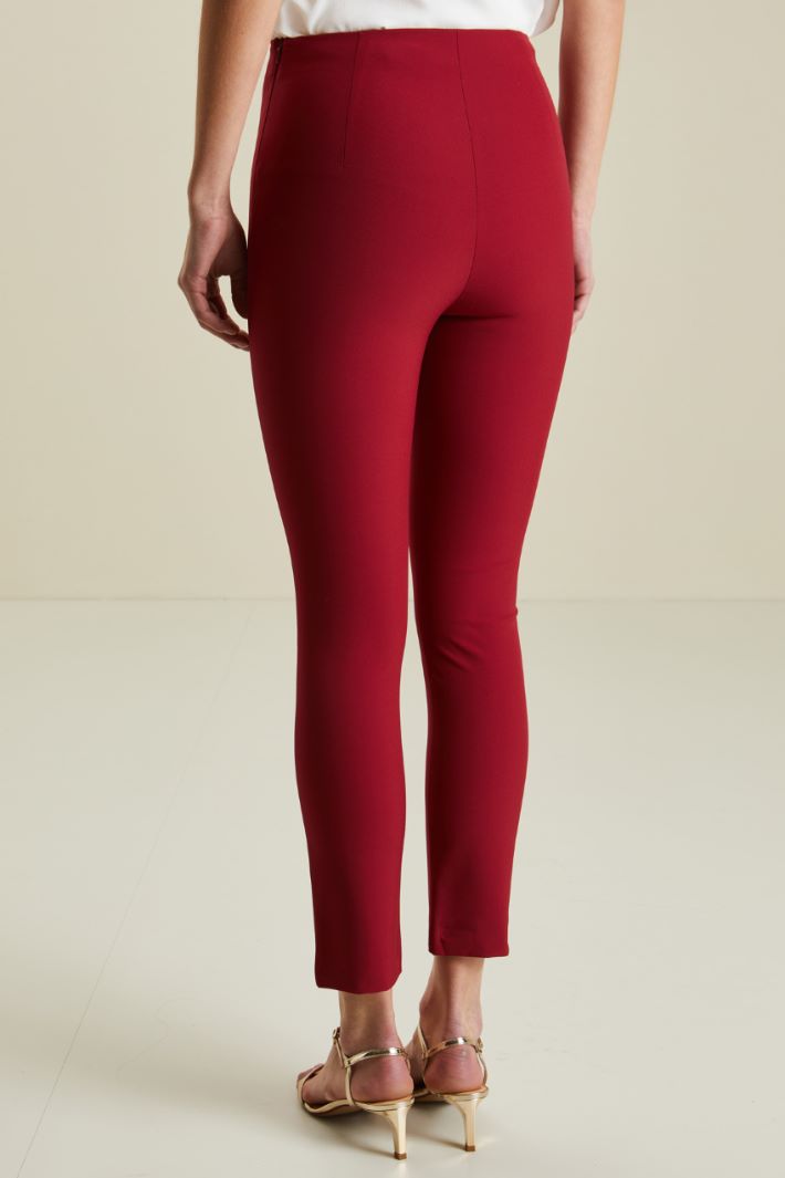 Pantaloni skinny stretch - BORDEAUX - Fashion Market - 4